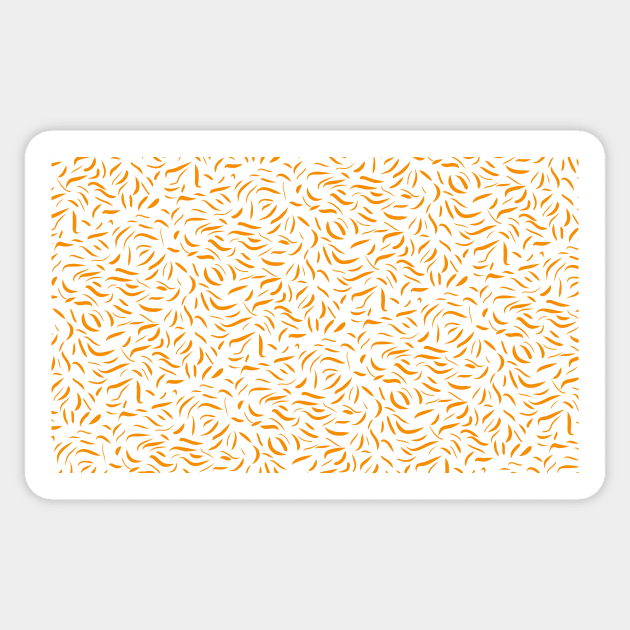 Abstract Orange and White Design Sticker by annaprendergast